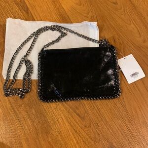 NWT- Black *wet look* Boutique Purse